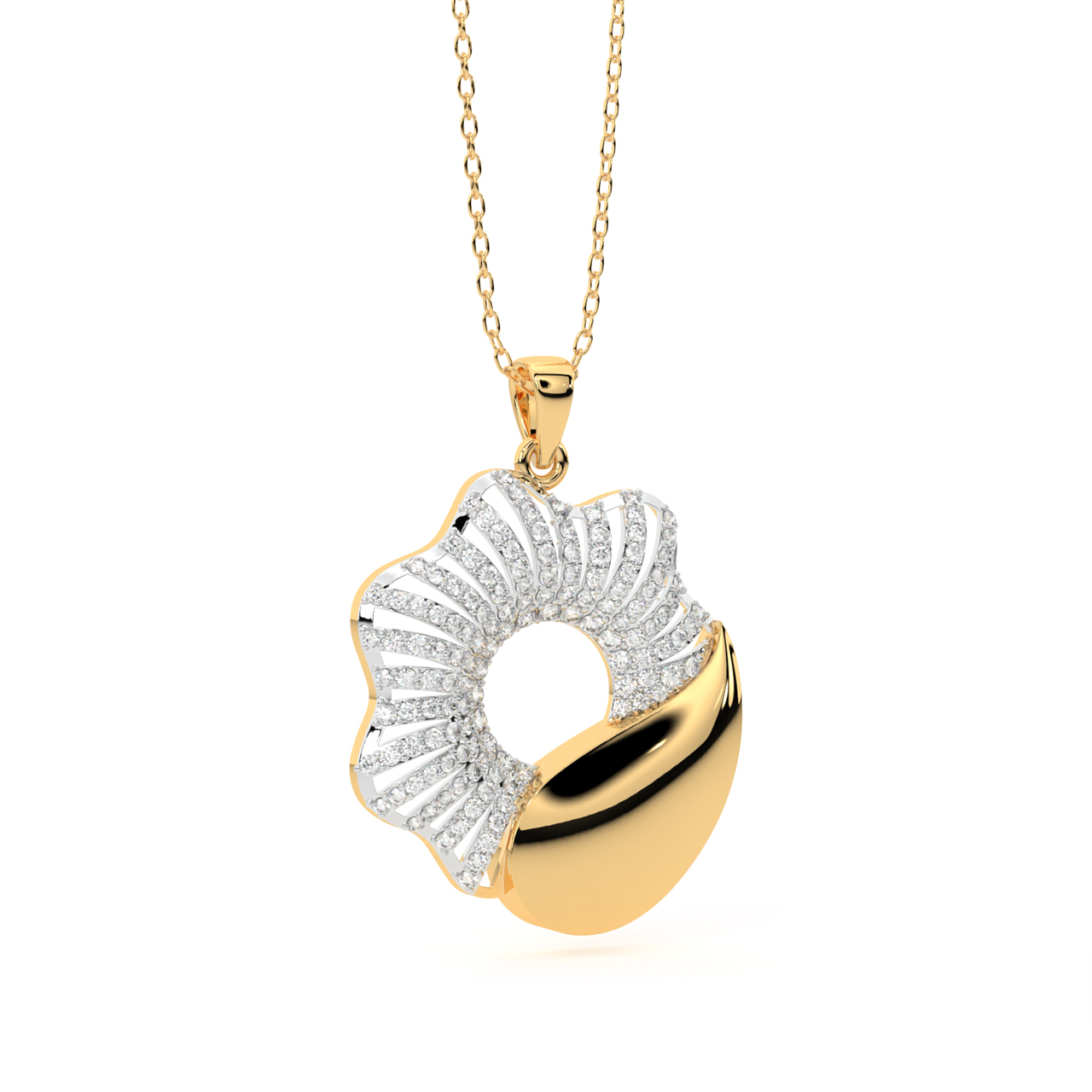 Donut Design Diamond Pendant